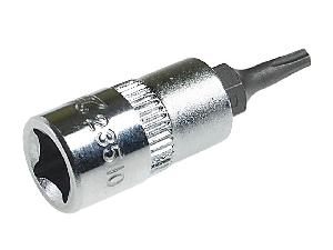 Бита-головка 1/4" TORX T10Hх37мм с отверстием JTC