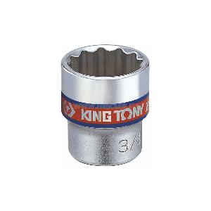 Головка торцевая стандартная двенадцатигранная 3/8", 9/16", дюймовая KING TONY 333018S
