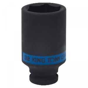 Головка King Tony торцевая ударная глубокая шестигранная 1/2", 32 мм