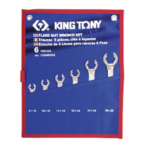 Набор KING TONY разрезных ключей, 44774 мм, чехол из теторона, 6 предметов