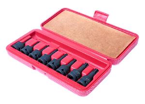 Набор головок торцевых 1/2" TORX (Т25-Т60) ударных L=60мм (в кейсе) 9 предметов JTC