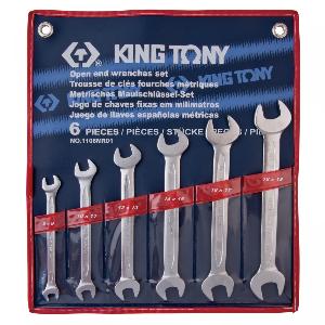 Набор рожковых ключей, 8-19 мм, 6 предметов KING TONY 1106MR01