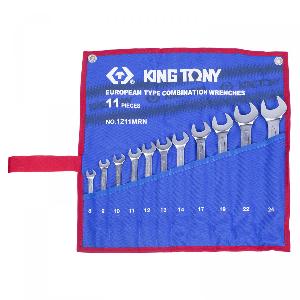 Набор комбинированных ключей, 8-24 мм, чехол из теторона, 11 предметов KING TONY 1211MRN