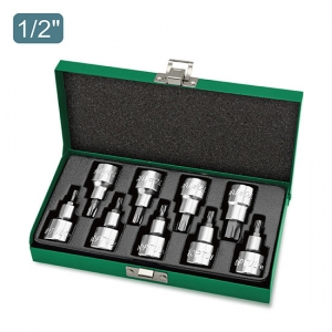 Набор TOPTUL головок TORX 1/2" Т20-Т60,  9 предметов