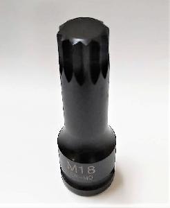 Торцевая насадка 1/2", SPLINE, M18 для болта задней ступицы VAG МАСТАК 100-42018