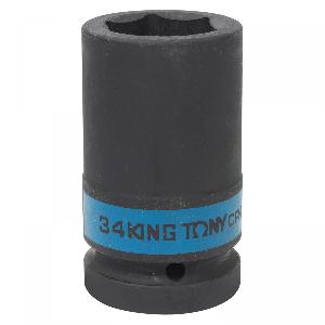 Головка KING TONY торцевая ударная глубокая шестигранная 1", 34 мм
