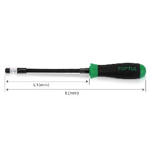 Отвертка-держатель TOPTUL  для бит 1/4" гибкая 290 мм