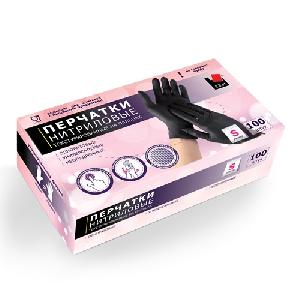 Перчатки Голд Пак нитриловые, черные, XL*50пар 111 891/KN005BL