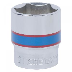 Головка KING TONY торцевая стандартная шестигранная 3/8", 21 мм