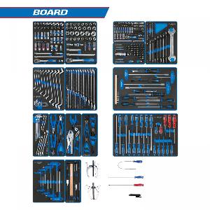 Набор инструментов "BOARD" для тележки, 15 ложементов, 325 предметов KING TONY 934-325MRVD