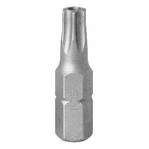 Вставка KING TONY (бита) торцевая 1/4", TORX, T25, L = 25 с отверстием