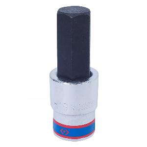 Насадка (бита) торцевая 1/2", HEX, 19 мм, L = 80 мм KING TONY 403519