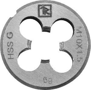Плашка D-DRIVE круглая ручная с направляющей в наборе М4х0.7, HSS, Ф25х9 мм