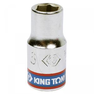 Головка торцевая стандартная шестигранная 1/4", 6 мм KING TONY 233506M