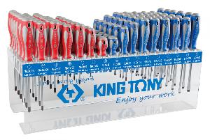 Стенд KING TONY со стандартными отвертками, серии 1421 1422 96 предметов