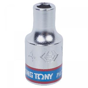 Головка KING TONY торцевая стандартная шестигранная 1/4", 4 мм