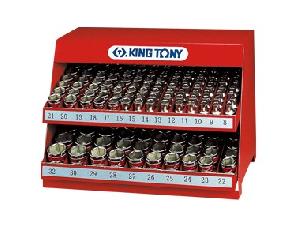 Стенд KING TONY с торцевыми головками 1/2", 5/16"-1&1/4", серия 4335S, 136 предметов