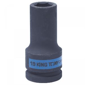 Головка торцевая ударная глубокая шестигранная 3/4", 19 мм KING TONY 643519M