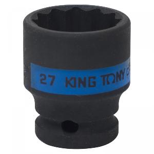 Головка торцевая ударная двенадцатигранная 1/2", 27 мм KING TONY 453027M