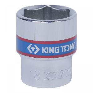 Головка KING TONY торцевая стандартная шестигранная 3/8", 18 мм