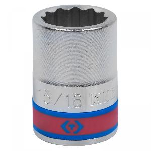 Головка KING TONY торцевая стандартная двенадцатигранная 3/4", 15/16", дюймовая
