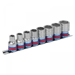 Набор KING TONY торцевых головок 1/2", шестигранные, 3/8"-7/8", 8 предметов