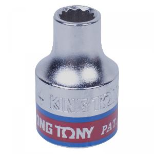 Головка KING TONY торцевая стандартная двенадцатигранная 3/8", 1/4", дюймовая