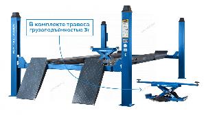 Подъемник NORDBERG 4-х стоечный 4450J_EB(M),  г/п 5т для РУУК, c траверсой, 380 В СНЯТ