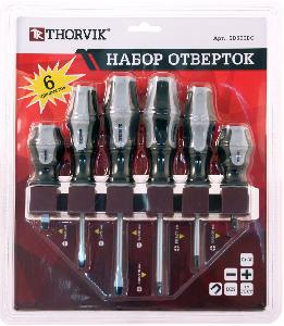 Набор Thorvik отверток стержневых на держателе, 6 предметов