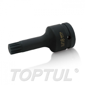 Головка TOPTUL SPLINE ударная 3/4" с насадкой M18 L=105 мм