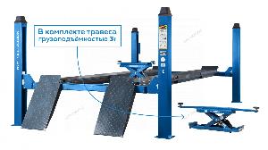 Подъемник NORDBERG 4-х стоечный 4450_AB(M) c траверсой, г/п 5т для сход-развала, 380 В, СНЯТ