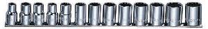 Набор Jonnesway головок торцевых 12-гранных MAXI-DRIVE 1/2"DR на держателе, SAE 3/8--1-1/8", 13 пред