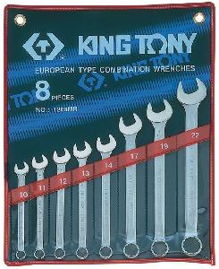 Набор KING TONY комбинированных ключей, 10-22 мм, 8 предметов