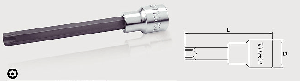 Головка TOPTUL торцевая TORX 1/2" T50 L=120 мм с отверстием