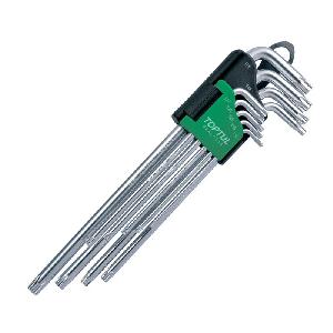 Набор TOPTUL Г-образных ключей Torx T10-T50 экстра длинные, 9 предметов