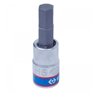 Насадка KING TONY (бита) торцевая 1/4", HEX, 6 мм, L = 37 мм