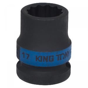 Головка KING TONY торцевая ударная двенадцатигранная 1/2", 17 мм