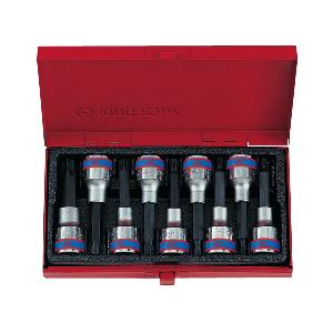 Набор торцевых насадок 1/2", TORX, Т20-Т60 мм, L = 80 мм, 9 предметов KING TONY 4119PR