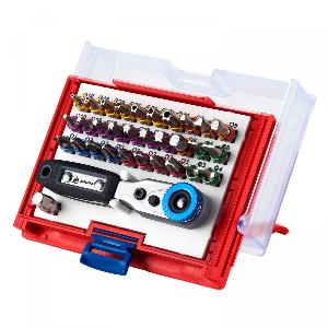Набор МАСТАК вставок (бит) 1/4", TORX, HEX, PZ, PH, SLOT, 33 предмета