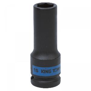 Головка торцевая ударная глубокая шестигранная 1/2", 15 мм KING TONY 443515M