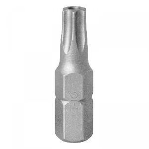 Вставка KING TONY (бита) торцевая 1/4", TORX, T10, L = 25 с отверстием