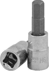 Насадка Jonnesway торцевая 1/2"DR с вставкой-битой шестигранной, H4, 55 мм