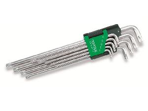 Набор TOPTUL  Г-образных ключей TORX T10-T50 экстрадлинные, 9 пр.