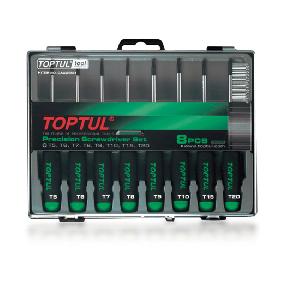 Набор TOPTUL  отверток для точных работ Torx T5-T20, 8 предметов